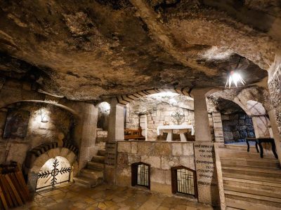 Saint Jerome Cave and view of Saint Joseph Chapel